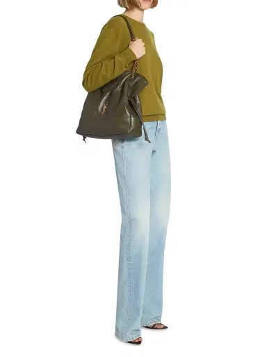 Saint Laurent Women's Jamie Shopping Tote Bag in Lambskin - Light Musk | Thumbnail 2 Saint Laurent Women's Jamie Shopping Tote Bag in Lambskin - Light Musk | Thumbnail 2