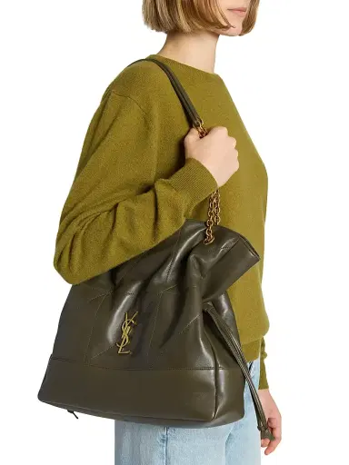 Saint Laurent Women's Jamie Shopping Tote Bag in Lambskin - Light Musk | Thumbnail 3 Saint Laurent Women's Jamie Shopping Tote Bag in Lambskin - Light Musk | Thumbnail 3