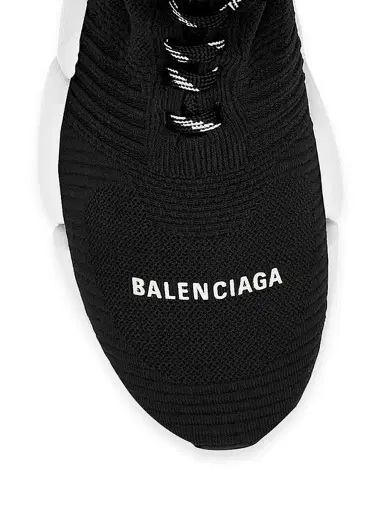 Balenciaga Women's Speed 2.0 Lace-up Sneakers - Black White - Size 4 | Thumbnail 4 Balenciaga Women's Speed 2.0 Lace-up Sneakers - Black White - Size 4 | Thumbnail 4