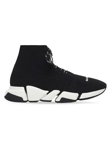 Balenciaga Women's Speed 2.0 Lace-up Sneakers - Black White - Size 4 | Thumbnail 1 Balenciaga Women's Speed 2.0 Lace-up Sneakers - Black White - Size 4 | Thumbnail 1