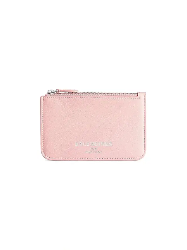 Balenciaga Women's Cash 2.0 Long Coin and Card Holder - Suede Pink