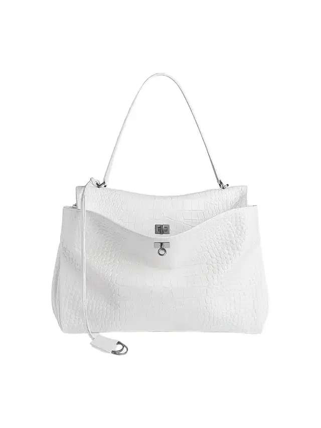 Women's Rodeo  Handbag Crocodile Embossed - White
