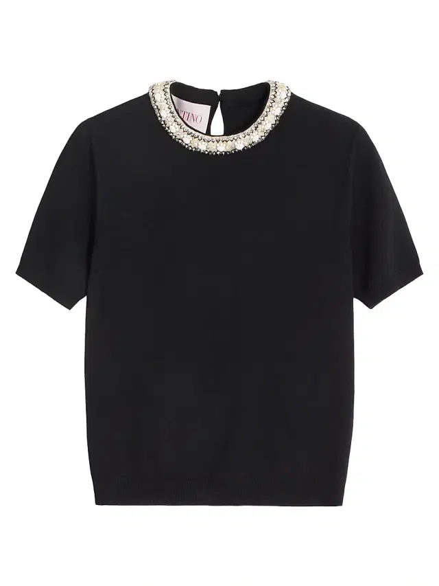 Valentino Garavani Women's Embroidered Wool Sweater - Black