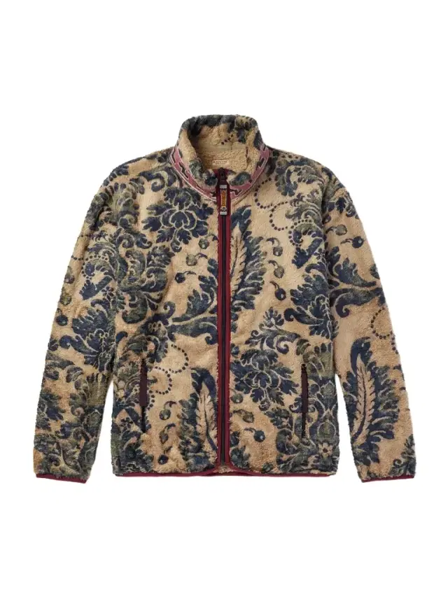 Damask Printed Fleece Jacket - Men Damask Printed Fleece Jacket - Men