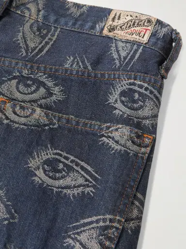 KAPITAL Speakeasy Slim-Fit Flared Printed Distressed Jeans - Men | Thumbnail 5 KAPITAL Speakeasy Slim-Fit Flared Printed Distressed Jeans - Men | Thumbnail 5
