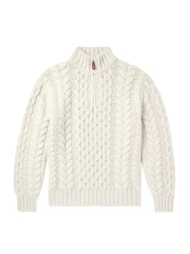 Loro Piana Valduggia Cable-Knit Cashmere Half-Zip Sweater - Men