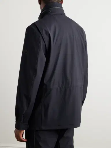 Loro Piana Traveller Logo-Appliquéd Bristol Clima System 3L Wool-Blend Hooded Field Jacket - Men | Thumbnail 4