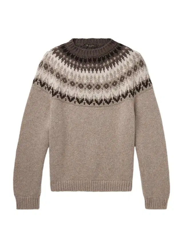 Loro Piana Alpe Pile Fair Isle Cashmere Sweater - Men