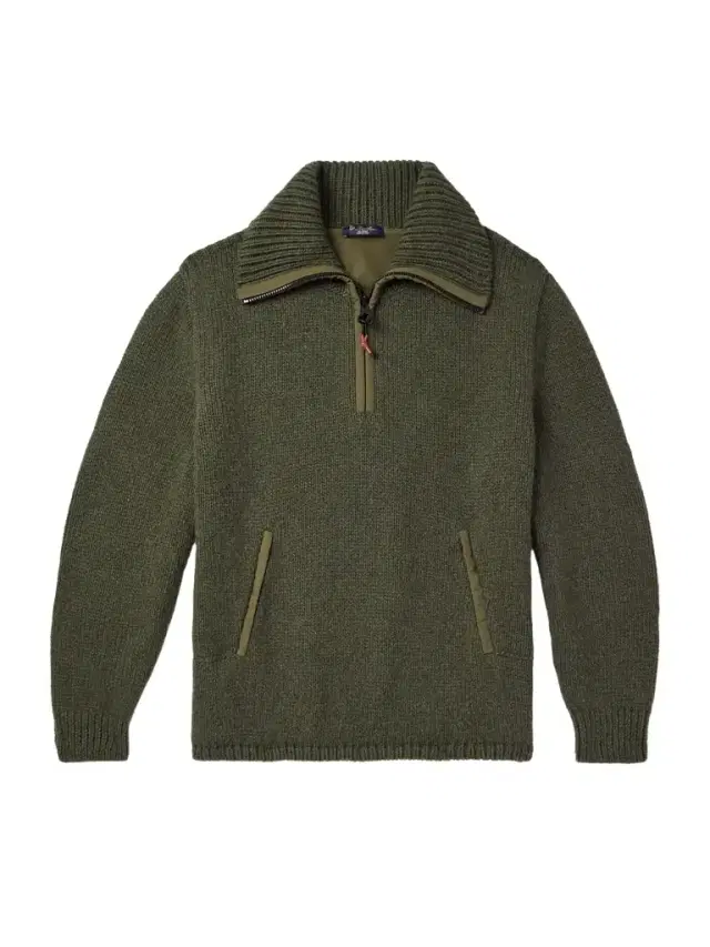 Loro Piana Alpe di Mera Ripstop-Trimmed Cashmere Half-Zip Sweater - Men