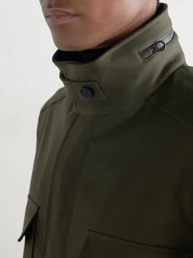 Loro Piana Traveller Logo-Appliquéd Bristol Clima System 3L Wool-Blend Hooded Field Jacket - Men | Thumbnail 6 Loro Piana Traveller Logo-Appliquéd Bristol Clima System 3L Wool-Blend Hooded Field Jacket - Men | Thumbnail 6