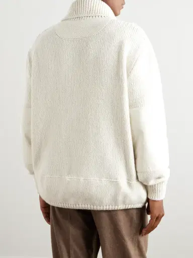 Loro Piana Alpe di Mera Ripstop-Trimmed Cashmere Half-Zip Sweater - Men | Thumbnail 3 Loro Piana Alpe di Mera Ripstop-Trimmed Cashmere Half-Zip Sweater - Men | Thumbnail 3