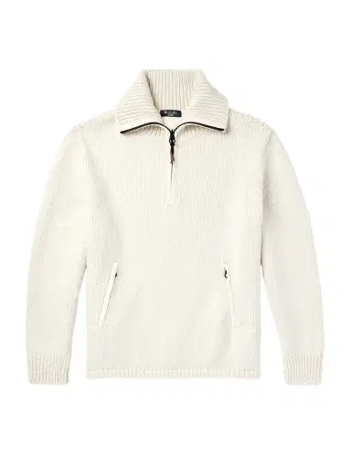 Loro Piana Alpe di Mera Ripstop-Trimmed Cashmere Half-Zip Sweater - Men | Thumbnail 1 Loro Piana Alpe di Mera Ripstop-Trimmed Cashmere Half-Zip Sweater - Men | Thumbnail 1