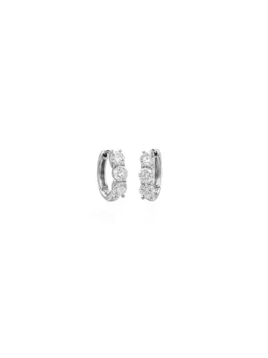 Wish Fine Jewelry 1.20ct Diamond 14K Gold Huggie Hoop Earrings | Thumbnail 1 Wish Fine Jewelry 1.20ct Diamond 14K Gold Huggie Hoop Earrings | Thumbnail 1