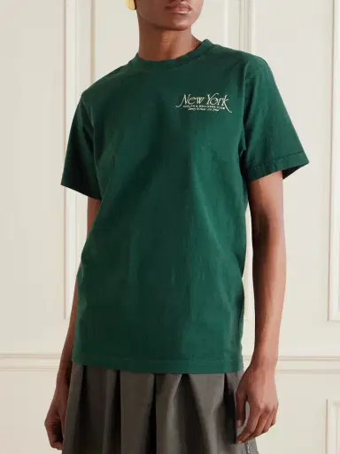 Sporty & Rich Ny 94 Printed Cotton-jersey T-shirt | Thumbnail 3