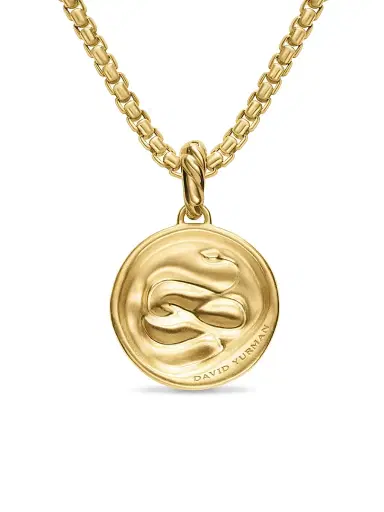 David Yurman Women's Snake Amulet in 18K Yellow Gold with Diamonds, 18.8MM - Diamond | Thumbnail 3
