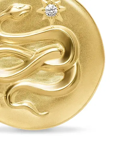 David Yurman Women's Snake Amulet in 18K Yellow Gold with Diamonds, 18.8MM - Diamond | Thumbnail 4