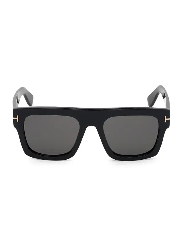TOM FORD Women's Fausto 53MM Rectangular Sunglasses - Black