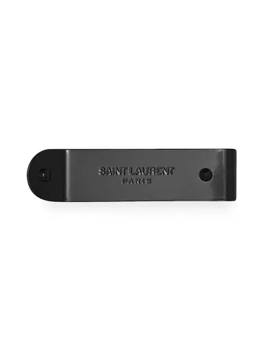 Saint Laurent Men's Logo Engraved Money Clip - Black | Thumbnail 1