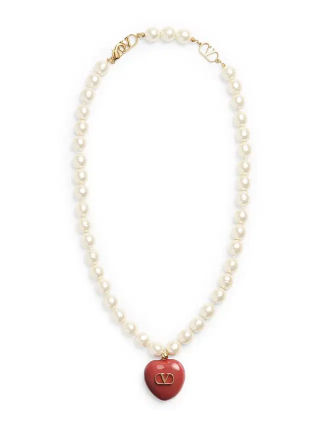 Women's Coeur Royal Necklace in Metal, Enamel and Beads