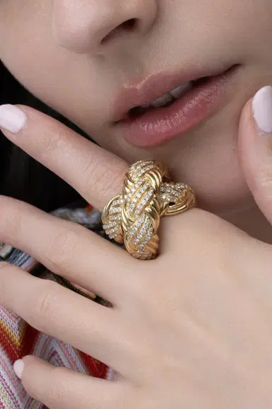 PIRANESI Diamond Knot Ring | Thumbnail 3