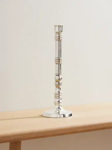 Soho Home Stiden Medium Silver-plated Candleholder | Thumbnail 1