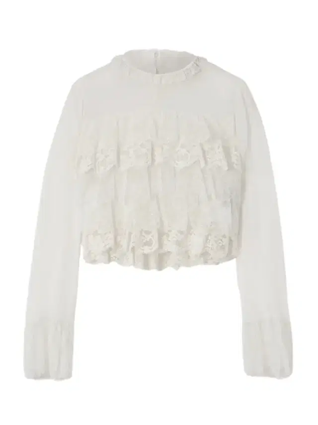Tiered Lace-trimmed Silk-chiffon Blouse