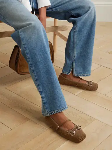Gucci Horsebit-detailed Suede Ballet Flats | Thumbnail 2