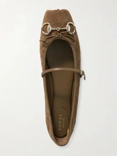 Gucci Horsebit-detailed Suede Ballet Flats | Thumbnail 5