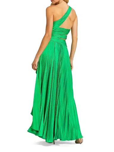 Mac Duggal Women's One-Shoulder Pleated Asymmetrical Gown - Spring Green - Size 12 | Thumbnail 2 Mac Duggal Women's One-Shoulder Pleated Asymmetrical Gown - Spring Green - Size 12 | Thumbnail 2