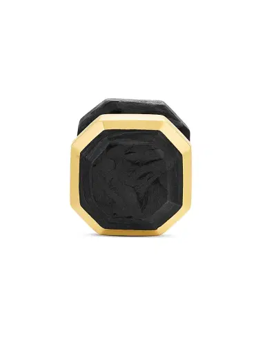 David Yurman Men's Forged Carbon Tuxedo Studs in 18K Yellow Gold - Forged Carbon | Thumbnail 3 David Yurman Men's Forged Carbon Tuxedo Studs in 18K Yellow Gold - Forged Carbon | Thumbnail 3
