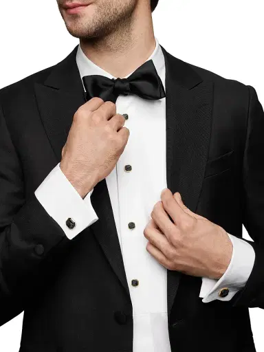David Yurman Men's Forged Carbon Tuxedo Studs in 18K Yellow Gold - Forged Carbon | Thumbnail 4 David Yurman Men's Forged Carbon Tuxedo Studs in 18K Yellow Gold - Forged Carbon | Thumbnail 4