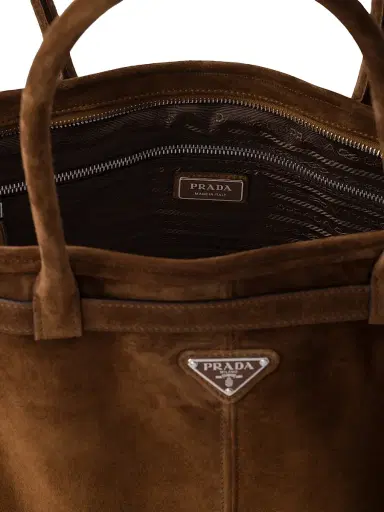 Prada Men's Suede Tote Bag | Thumbnail 4 Prada Men's Suede Tote Bag | Thumbnail 4