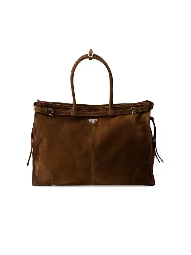 Prada Men's Suede Tote Bag | Thumbnail 1 Prada Men's Suede Tote Bag | Thumbnail 1