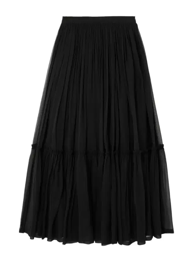Tiered Gathered Silk-chiffon Maxi Skirt