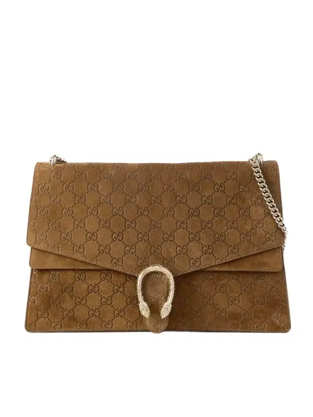 Dionysus Debossed Suede Shoulder Bag