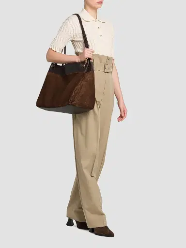 Bottega Veneta Women's Maxi Parachute Leather & Suede Tote Bag | Thumbnail 2 Bottega Veneta Women's Maxi Parachute Leather & Suede Tote Bag | Thumbnail 2
