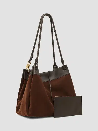 Bottega Veneta Women's Maxi Parachute Leather & Suede Tote Bag | Thumbnail 4 Bottega Veneta Women's Maxi Parachute Leather & Suede Tote Bag | Thumbnail 4