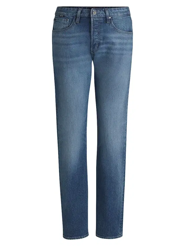 Women's Straight-Fit Jeans in Faded Denim - Blue