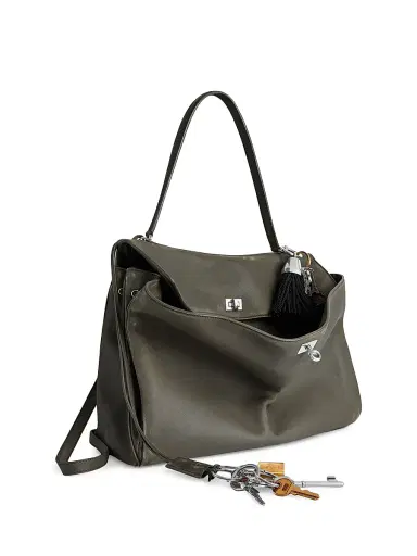 Balenciaga Women's Rodeo Used Effect Large Handbag with Charms | Thumbnail 3 Balenciaga Women's Rodeo Used Effect Large Handbag with Charms | Thumbnail 3