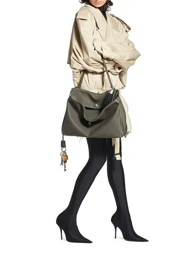 Balenciaga Women's Rodeo Used Effect Large Handbag with Charms | Thumbnail 8 Balenciaga Women's Rodeo Used Effect Large Handbag with Charms | Thumbnail 8