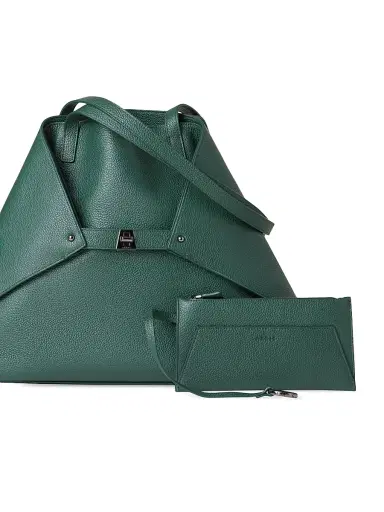 Akris Women's Ai Convertible Leather Shoulder Bag - Cypresse | Thumbnail 4