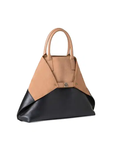 Akris Women's Ai Convertible Leather Shoulder Bag - Camel Black | Thumbnail 2
