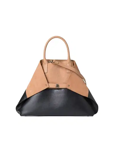 Akris Women's Ai Convertible Leather Shoulder Bag - Camel Black | Thumbnail 1