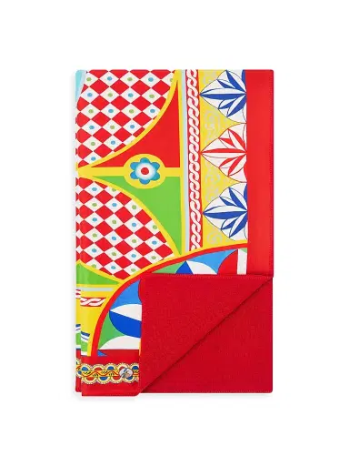 Dolce & Gabbana Carretto Silk-Wool Throw Blanket | Thumbnail 2