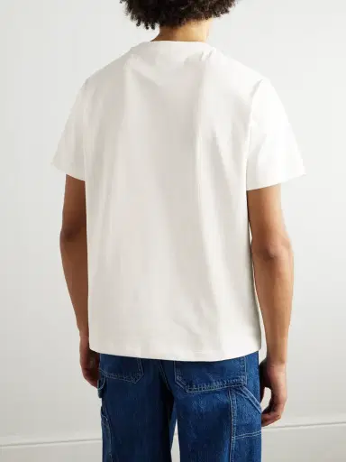 A.P.C. Logo-Embroidered Cotton-Jersey T-Shirt - Men | Thumbnail 4