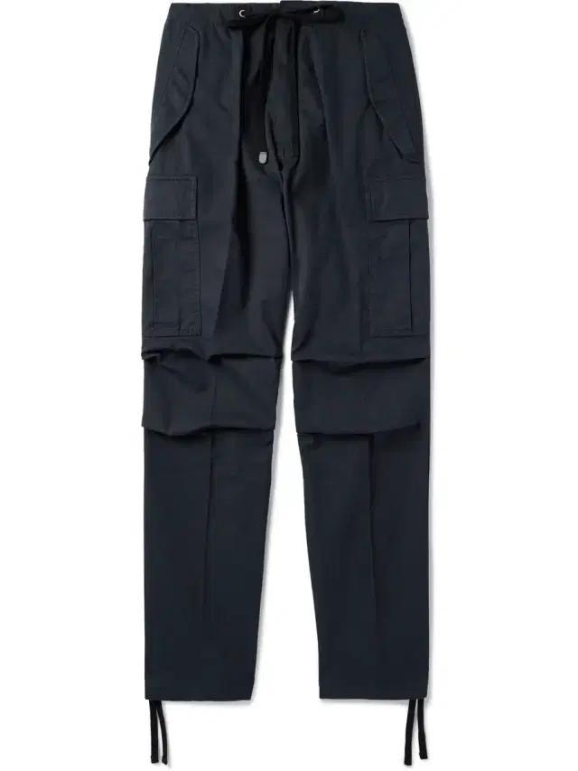 Straight-Leg Pleated Cotton-Twill Drawstring Cargo Trousers - Men
