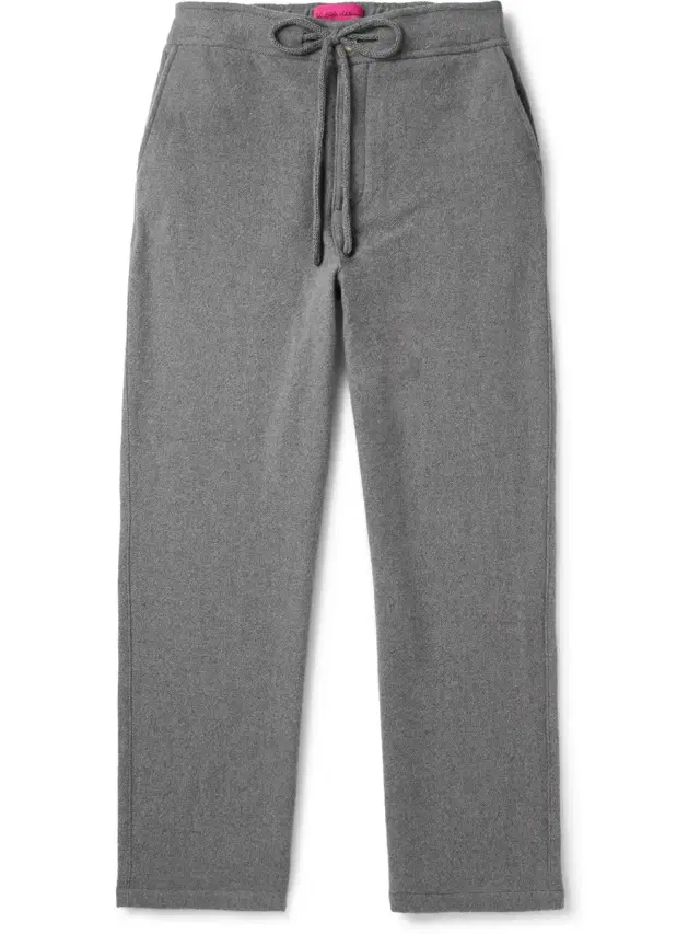 Wide-Leg Cashmere Drawstring Trousersen