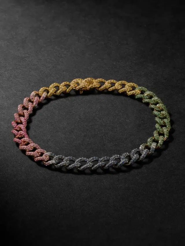 18-Karat Gold Multi-Stone Bracelet - Men