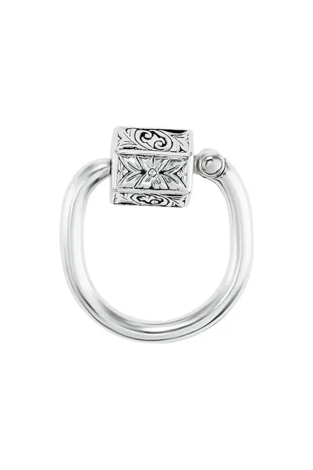 Marla Aaron Embossed Chubby Trundle Lock Ring