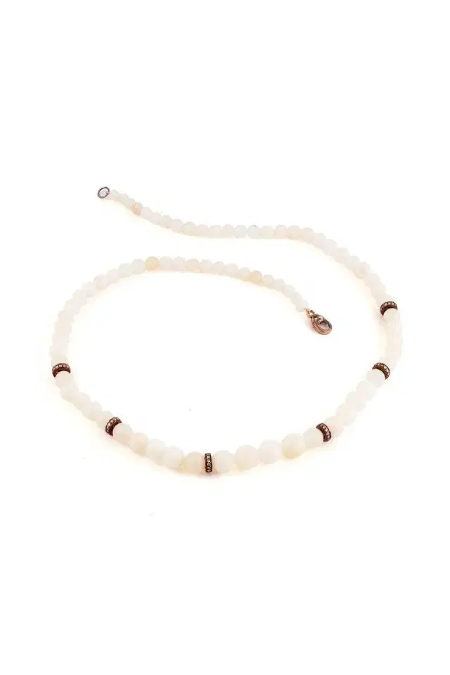Opal Diamond Rondelle Necklace